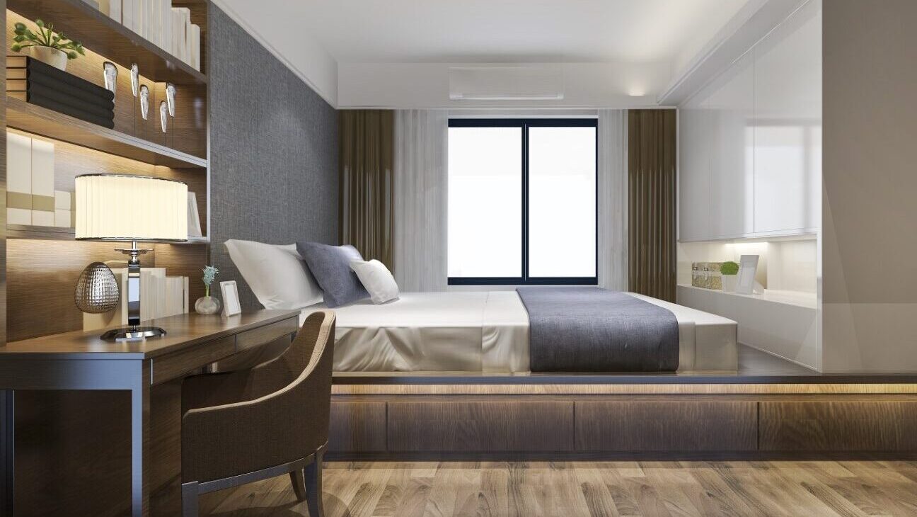 keskeny hálószoba berendezése